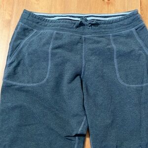 Patagonia organic cotton grey gray joggers pants drawstring front pockets medium